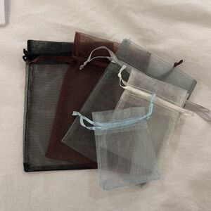 6 trinket / jewelry / sachet bags